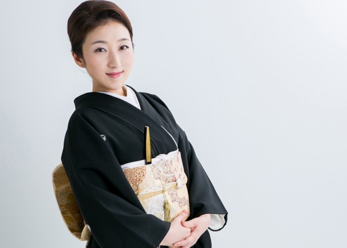 young asian woman in kimono